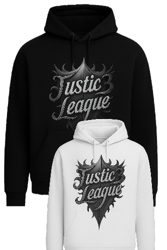 Grey Justic3 League Hoodie