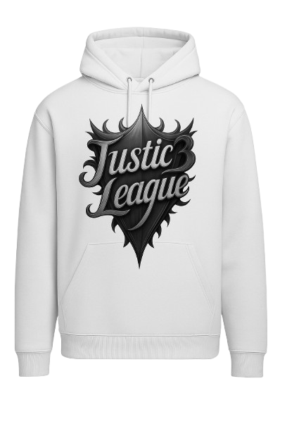 Grey Justic3 League Hoodie